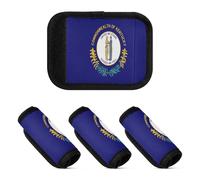 2 Pcs Luggage Handle Wraps Neoprene Suitcase Handle Cover for Travelling Luggage Identifier, Kentucky State Flag, one sizex2