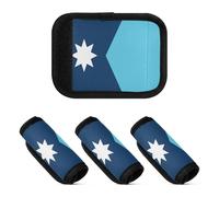2 Pcs Luggage Handle Wraps Neoprene Suitcase Handle Cover for Travelling Luggage Identifier, Minnesota State Flag, one sizex2