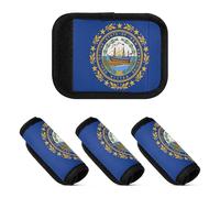 2 Pcs Luggage Handle Wraps Neoprene Suitcase Handle Cover for Travelling Luggage Identifier, New Hampshire State Flag, one sizex4