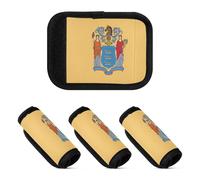 2 Pcs Luggage Handle Wraps Neoprene Suitcase Handle Cover for Travelling Luggage Identifier, New Jersey State Flag, one sizex4