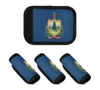 2 Pcs Luggage Handle Wraps Neoprene Suitcase Handle Cover for Travelling Luggage Identifier, Vermont State Flag, one sizex2