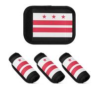 2 Pcs Luggage Handle Wraps Neoprene Suitcase Handle Cover for Travelling Luggage Identifier, Washington D.C. Flag, one sizex4