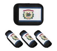 2 Pcs Luggage Handle Wraps Neoprene Suitcase Handle Cover for Travelling Luggage Identifier, West Virginia State Flag, one sizex2