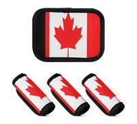 2 Pcs Luggage Handle Wraps Neoprene Suitcase Tag Identifier for Travelling Luggage Identifier, Canada Flag, one sizex4