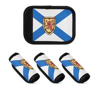 2 Pcs Luggage Handle Wraps Neoprene Suitcase Tag Identifier for Travelling Luggage Identifier, Nova Scotia Flag, one sizex2