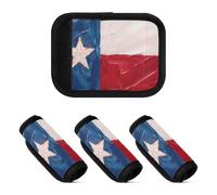 2 Pcs Luggage Handle Wraps Oil Painting Flag Texas Neoprene Suitcase Handle Accessory for Luggage, Oil painting Flag Texas, one sizex4