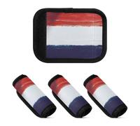 2 Pcs Luggage Handle Wraps Oil Painting Flag The Netherlands Soft Sturdy Luggage Handle Identifier for Suitcase Travel Bag
