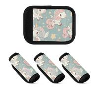 2 Pcs Luggage Handle Wraps Polyester Luggage Grips for Luggage Suitcase Travel Bags, Enchanted Mare Blush Pattern, one sizex2