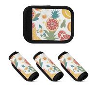 2 Pcs Luggage Handle Wraps Polyester Suitcase Handle Wraps for Suitcases, Fruit Colorful Pattern, one sizex2