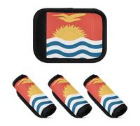2 Pcs Luggage Handle Wraps Polyester Suitcase Handle Wraps for Travelling Luggage Identifier, National Flag of Kiribati, one sizex2