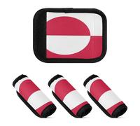 2 Pcs Luggage Handle Wraps Protective Luggage Grips for Travelling Luggage Identifier, Flag of Greenland, one sizex4