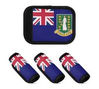 2 Pcs Luggage Handle Wraps Protective Suitcase Handle Accessory for Bag Backpack Luggage, British Virgin Islands Flag, one sizex2