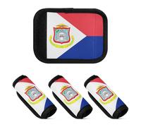 2 Pcs Luggage Handle Wraps Protective Suitcase Handle Accessory for Bag Backpack Luggage, Flag of Sint Maarten, one sizex2