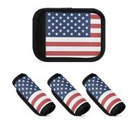 2 Pcs Luggage Handle Wraps Protective Suitcase Handle Accessory for Bag Backpack Luggage, Flag of the United States of America, one sizex4
