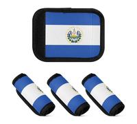 2 Pcs Luggage Handle Wraps Protective Suitcase Handle Accessory for Bag Backpack Luggage, National Flag of El Salvador, one sizex4