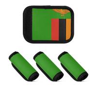 2 Pcs Luggage Handle Wraps Protective Suitcase Handle Accessory for Bag Backpack Luggage, Zambia Flag, one sizex2