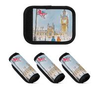 2 Pcs Luggage Handle Wraps Protective Travel Bag Handle Covers for Suitcase Travel Bag, Flags at Half - Mast Scene, one sizex2