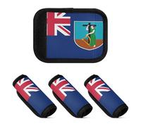 2 Pcs Luggage Handle Wraps Soft Comfy Baggage Identifier for Handbag, Flag of Montserrat, one sizex2