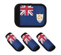 2 Pcs Luggage Handle Wraps Soft Comfy Suitcase Luggage Handle Covers Wraps for Handle Bags, Flag of Anguilla, one sizex2