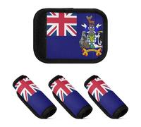 2 Pcs Luggage Handle Wraps Soft Comfy Suitcase Luggage Handle Covers Wraps for Handle Bags, Flag of South Georgia and the South Sandwich, one sizex2