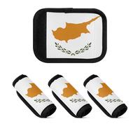 2 Pcs Luggage Handle Wraps Soft Comfy Suitcase Luggage Handle Covers Wraps for Handle Bags, National Flag of Cyprus, one sizex4