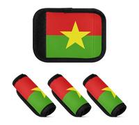 2 Pcs Luggage Handle Wraps Soft Comfy Suitcase Luggage Handle Covers Wraps for Handle Bags, National Flag of Burkina Faso, one sizex4