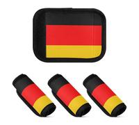 2 Pcs Luggage Handle Wraps Soft Comfy Suitcase Luggage Handle Covers Wraps for Handle Bags, National Flag of Germany, one sizex4