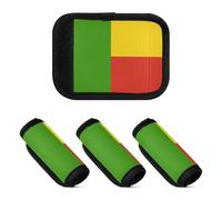 2 Pcs Luggage Handle Wraps Soft Comfy Suitcase Luggage Handle Covers Wraps for Handle Bags, National Flag of Benin, one sizex2