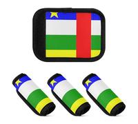 2 Pcs Luggage Handle Wraps Soft Comfy Suitcase Luggage Handle Covers Wraps for Handle Bags, National Flag of the Central African Republic, one sizex4
