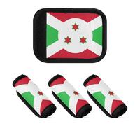 2 Pcs Luggage Handle Wraps Soft Comfy Suitcase Luggage Handle Covers Wraps for Handle Bags, National Flag of Burundi, one sizex4