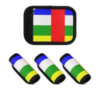 2 Pcs Luggage Handle Wraps Soft Sturdy Suitcase Handle Grip for Luggage, National Flag of the Central African Republic, one sizex2