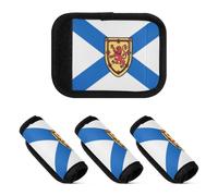 2 Pcs Luggage Handle Wraps Soft Sturdy Travel Bag Handle Covers for Handbag, Scotland Saltire Blue Cross Lion Rampant Coat of, one sizex4