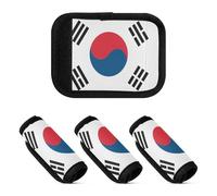 2 Pcs Luggage Handle Wraps South Korea Flag Wide Baggage Identifier for Suitcases