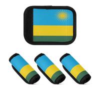 2 Pcs Luggage Handle Wraps Stretchy Decorative Luggage Handle for Luggage, National Flag of Rwanda, one sizex2