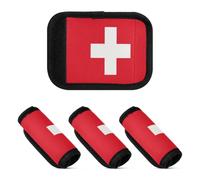 2 Pcs Luggage Handle Wraps Switzerland Flag Stretchy Luggage Handle Covers for Handle Bags, Switzerland Flag, one sizex2
