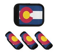 2 Pcs Luggage Handle Wraps Unique Suitcase Handle Grip for Travel Case, Colorado State Flag, one sizex4
