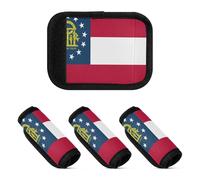 2 Pcs Luggage Handle Wraps Unique Suitcase Handle Grip for Travel Case, Georgia State Flag, one sizex4