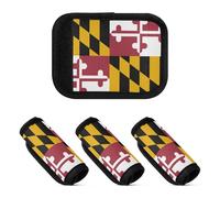 2 Pcs Luggage Handle Wraps Unique Suitcase Handle Grip for Travel Case, Maryland State Flag, one sizex2