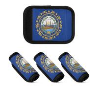 2 Pcs Luggage Handle Wraps Unique Suitcase Handle Grip for Travel Case, New Hampshire State Flag, one sizex4