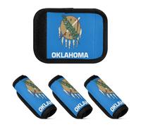2 Pcs Luggage Handle Wraps Unique Suitcase Handle Grip for Travel Case, Oklahoma State Flag, one sizex4
