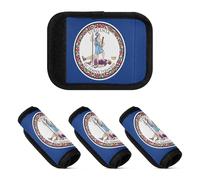 2 Pcs Luggage Handle Wraps Unique Suitcase Handle Grip for Travel Case, Virginia State Flag, one sizex2
