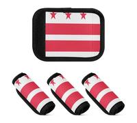 2 Pcs Luggage Handle Wraps Unique Suitcase Handle Grip for Travel Case, Washington D.C. Flag, one sizex4