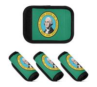 2 Pcs Luggage Handle Wraps Unique Suitcase Handle Grip for Travel Case, Washington State Flag, one sizex4