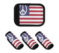 2 Pcs Luggage Handle Wraps Us Peace Flag Comfort Decorative Luggage Handle for Travel Accessories Bag, US Peace flag, one sizex4