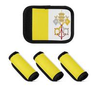 2 Pcs Luggage Handle Wraps Vatican City Flag Cushion Suitcase Handle Grip for Handle Bags