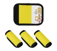 2 Pcs Luggage Handle Wraps Vatican Flag Wide Luggage Tags for Grocery Shopping Bag