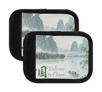 2 Pcs Luggage Handle Wraps Welcome To China Scenery Culture Multi-purpose Handle Grip Luggage Identifier paracord