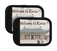2 Pcs Luggage Handle Wraps Welcome To Korea Scenery Culture Soft Comfy protects Bag Handles para maleta de