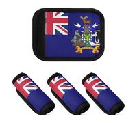 2 Pcs Luggage Handle Wraps Wide Suitcase Handle Grip for Travel Case, Flag of South Georgia and the South Sandwich, one sizex2