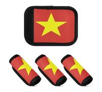 2 Pcs Luggage Handle Wraps Wide Suitcase Luggage Handle Covers Wraps for Travel, Vietnam Flag, one sizex2